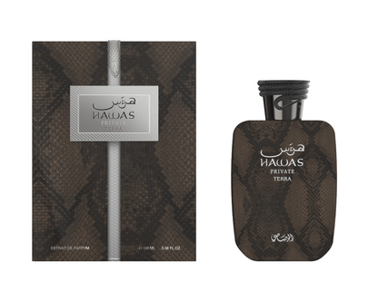 Decants Hawas Private Line EDP – Rasasi Unisex Luceo, Dulce, Terra Decant de Perfume Rasasi Hawas Private Terra 3 ml
